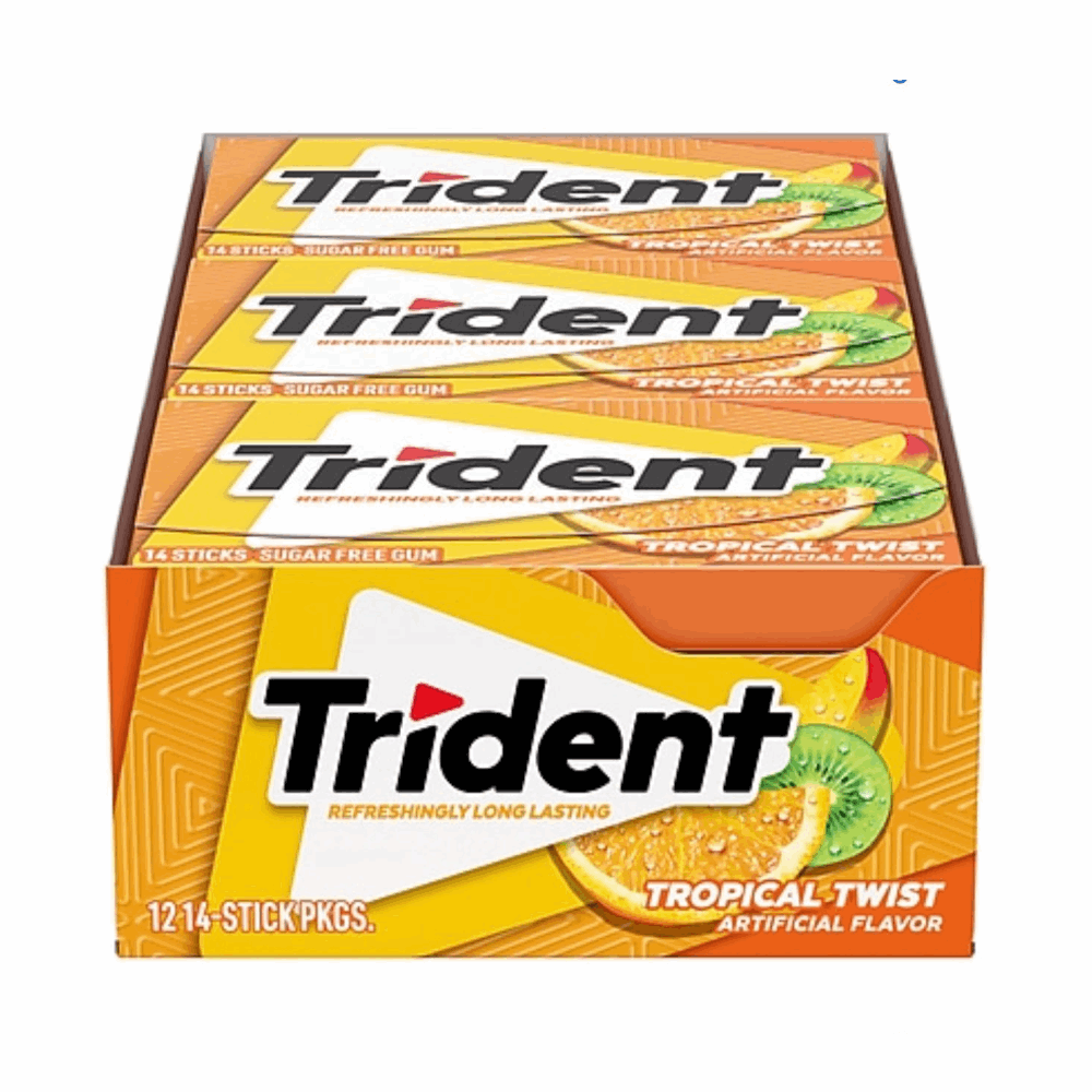 GUM TRIDENT GUM TROPICAL TWIST 12 CT