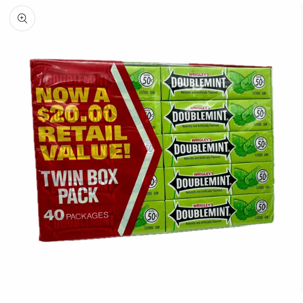 GUM DOUBLEMINT 50 CENT 40 CT