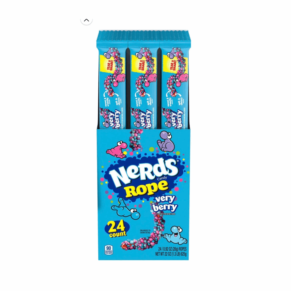 GUMMY NERDS ROPE VERY BERRY 24 CT