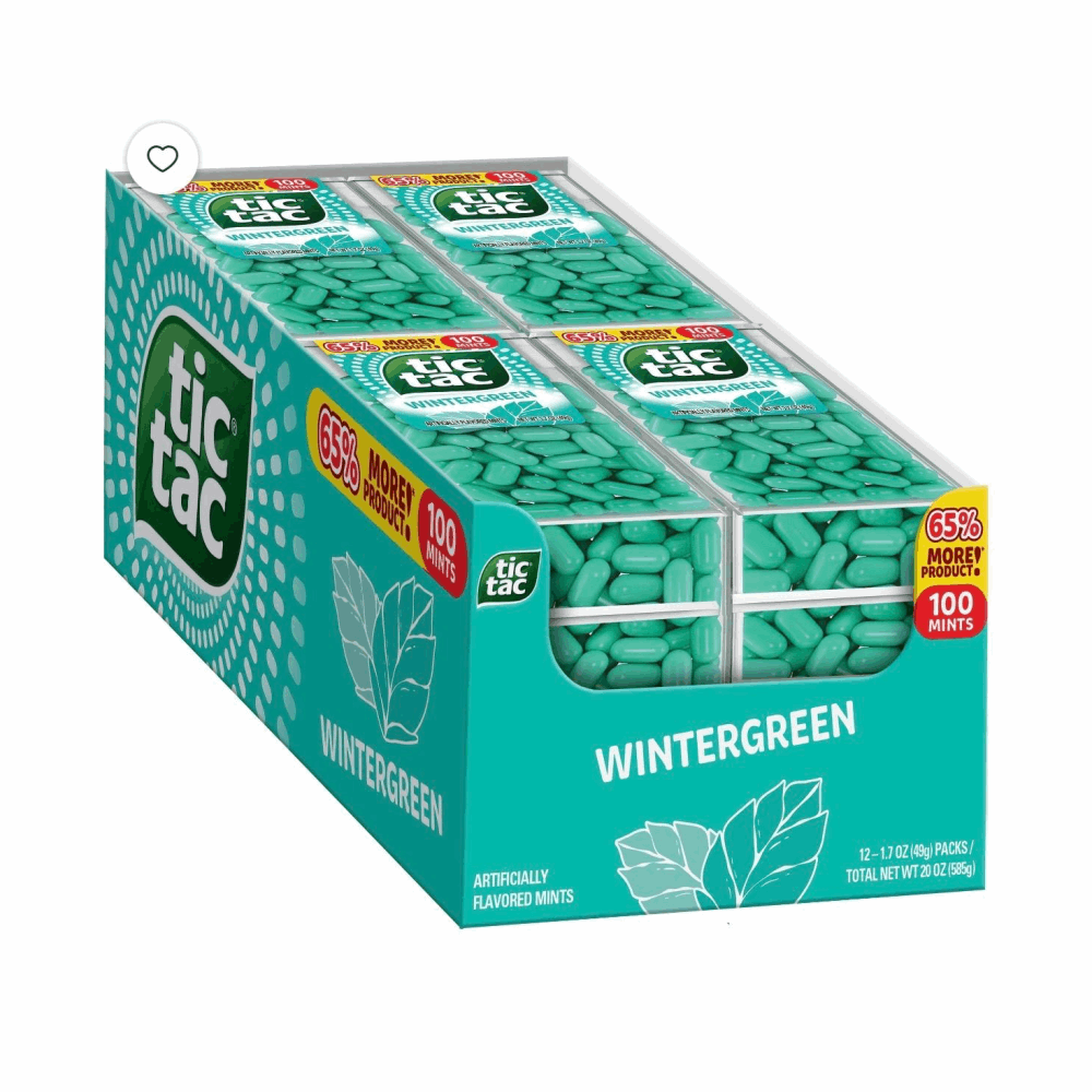 CANDY HARD TIC TAC WINTERGREEN 12 CT
