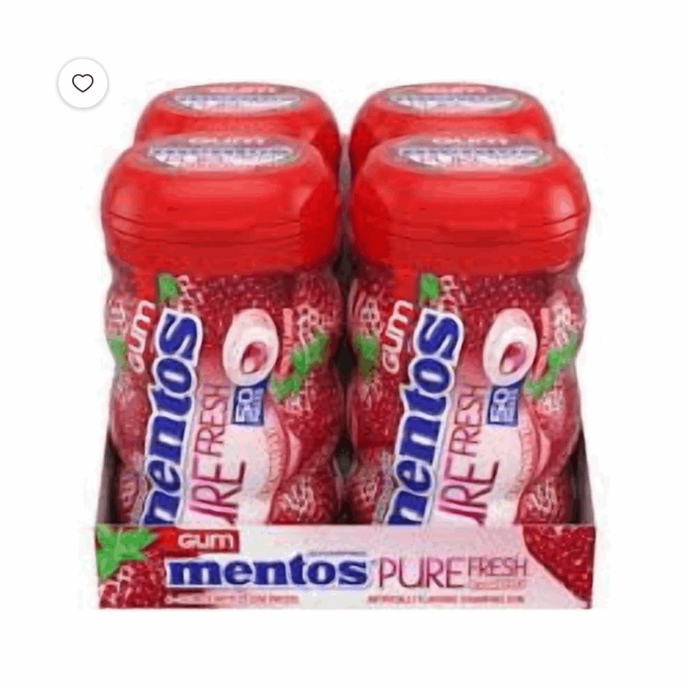 GUM MENTOS GUM STRAWBERRY 10 CT