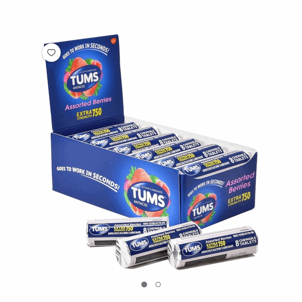 HARD CANDY TUMS FRUITS 12 CT