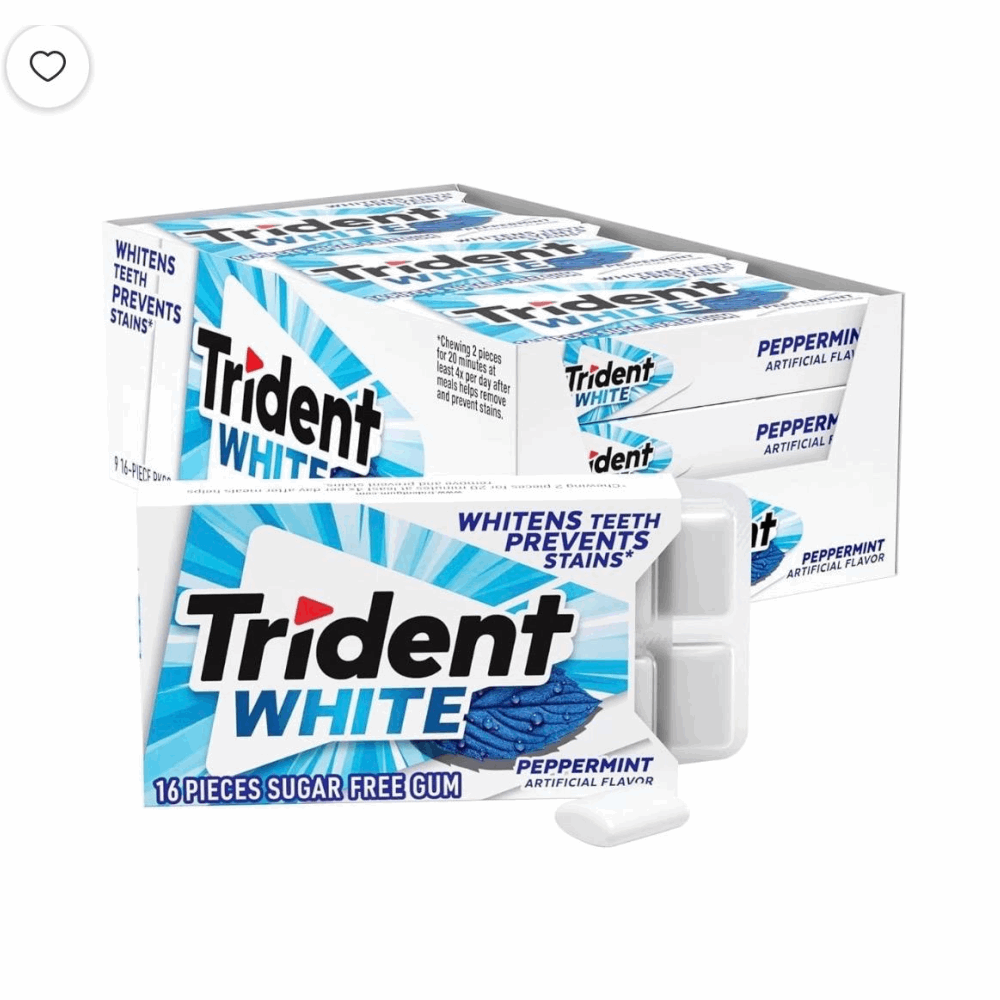 GUM TRIDENT WHITE GUM PEPPERMINT 9 CT