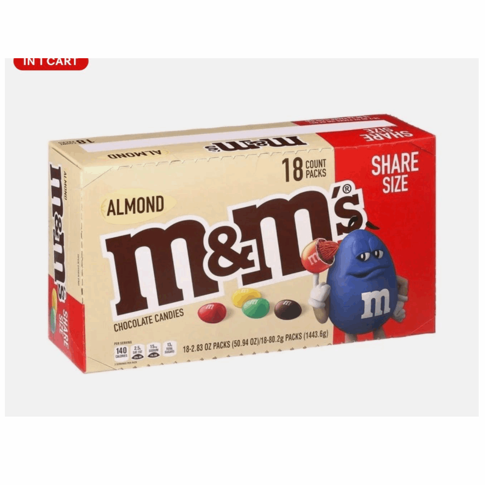 CHOCOLATE M&amp;M ALMOND 18 CT