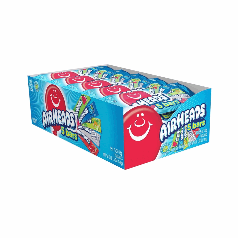 GUM AIRHEADS 5 BARS 18 CT