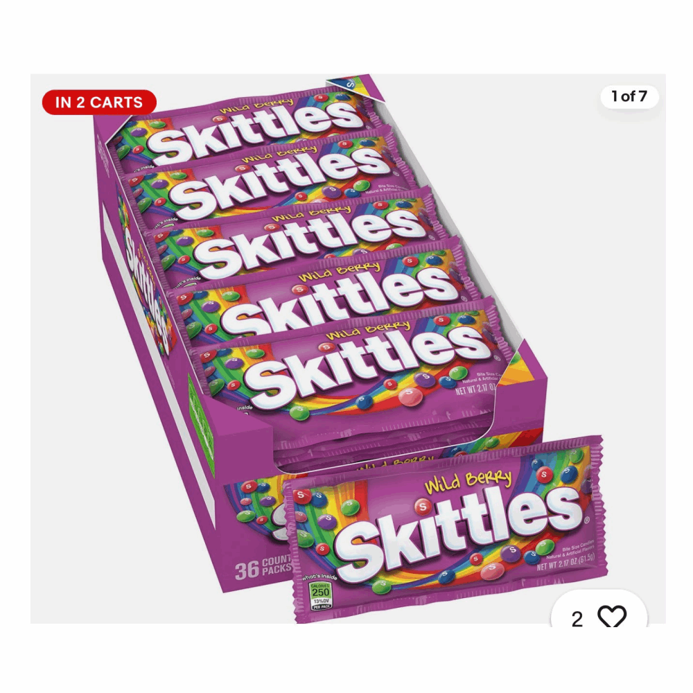 GUMMY SKITTLES WILD BERRY 36 CT