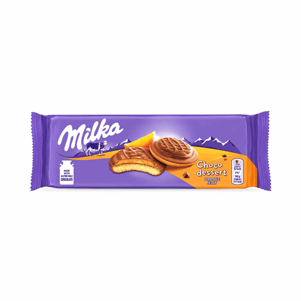 CAKE MILKA ORANGE DESSERT 24 CT
