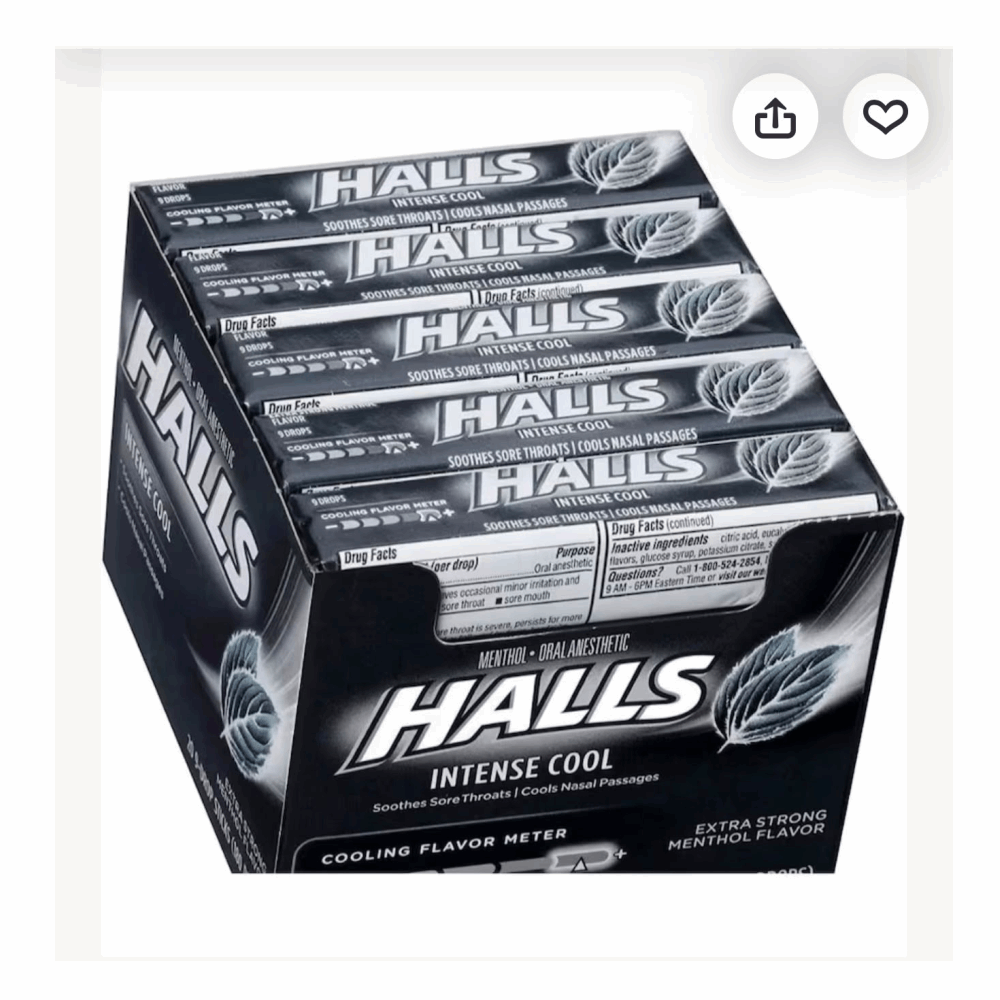 HARD CANDY HALLS BLACK 20 CT