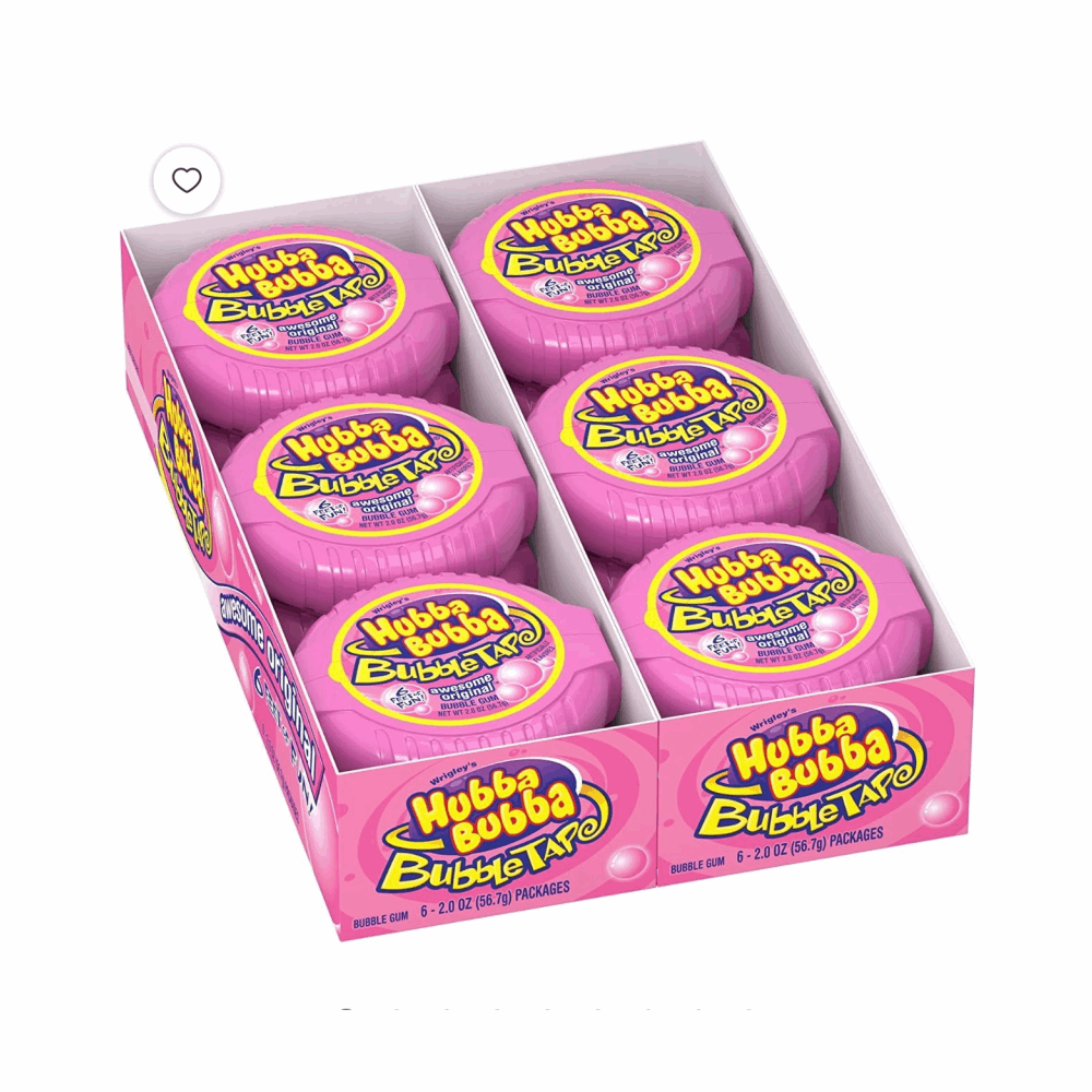 GUM HUBBA BUBBA TAPE PINK 12 CT